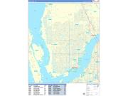 Cape Coral Wall Map Basic Style 2022